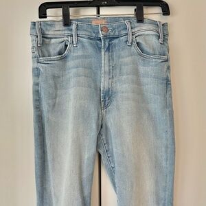 Mother “The Hustler” Ankle Fray – Au Revoir Blue Denim, Size 31